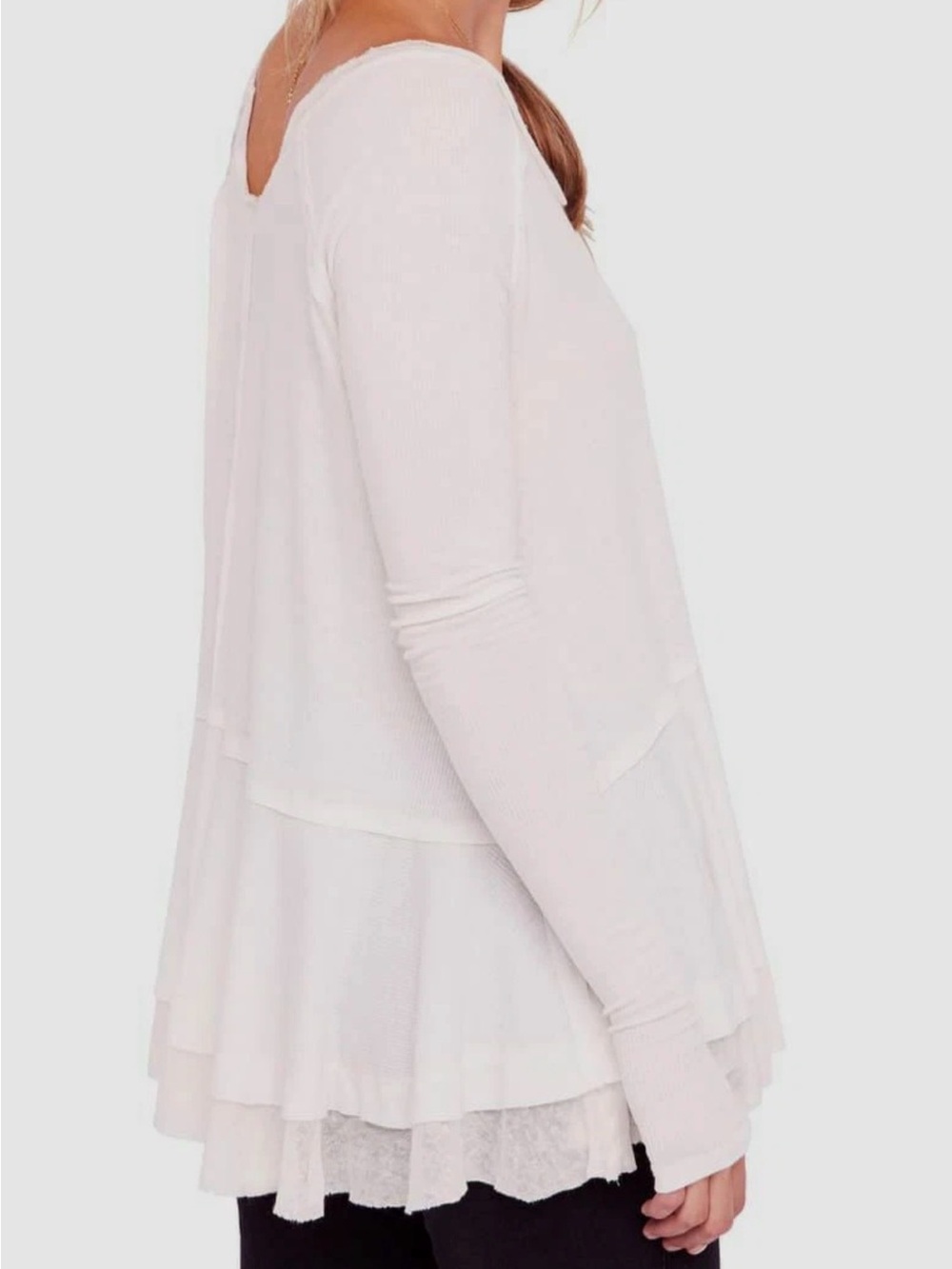NWT Free People Tangerine Long Sleeve White Top Size XS - Picture 3 of 9